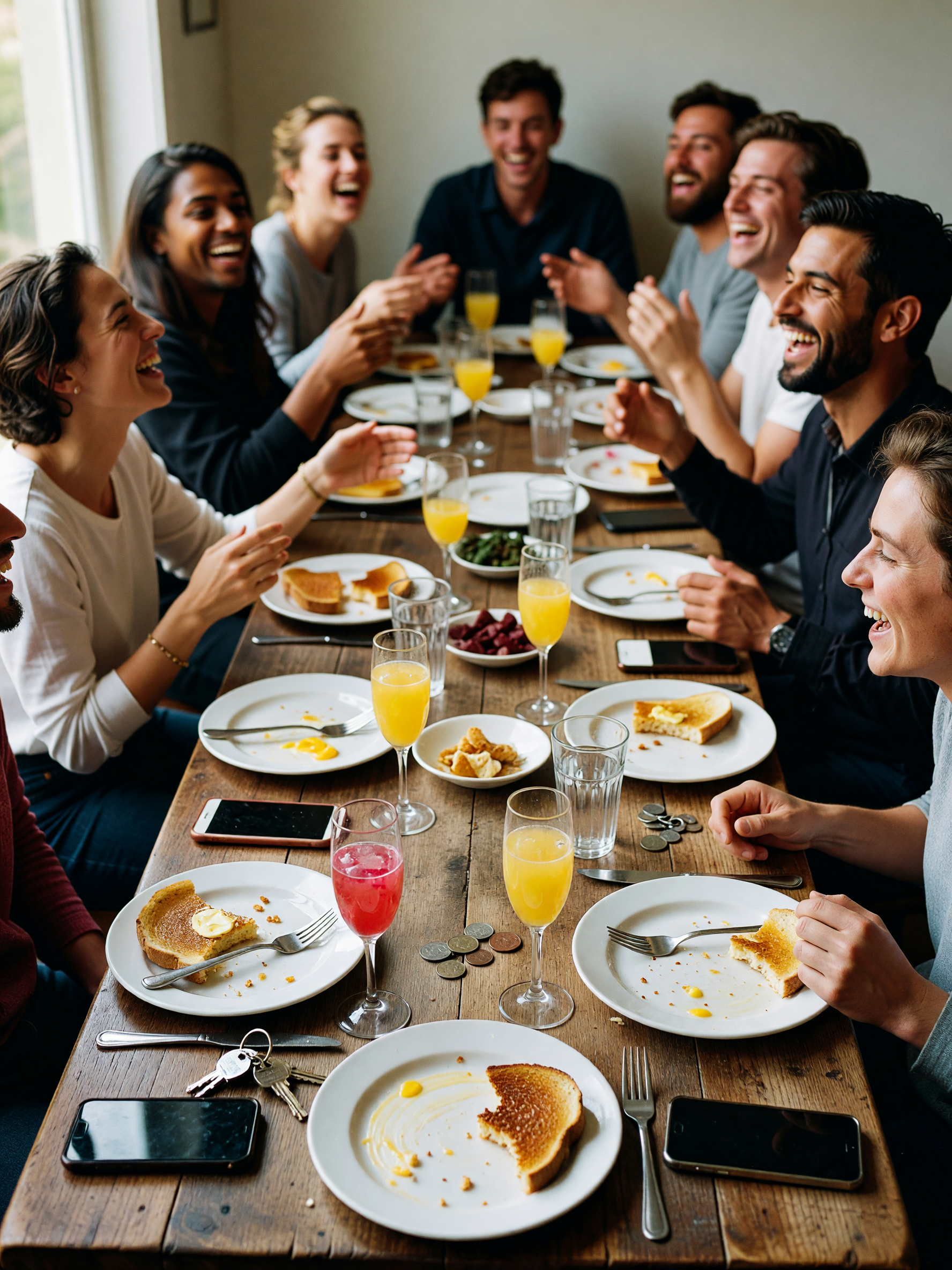 sunday brunch crew showing up big today, mimosas flowing and zero complaints #br