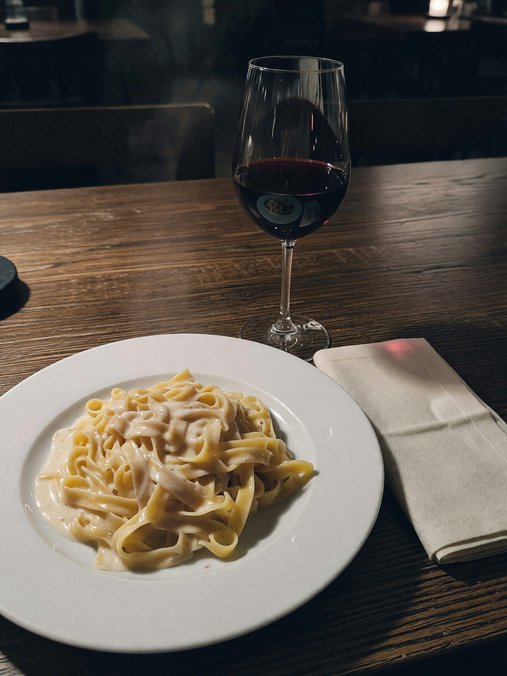 pasta came out perfect, sauce is rich and the wine pairing is spot on. dessert m