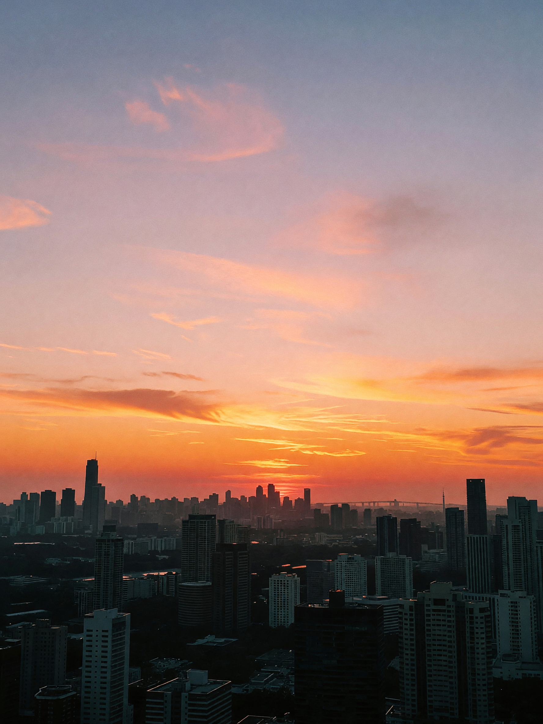 rooftop sunset is actually calming after a long day. just sat here watching the 