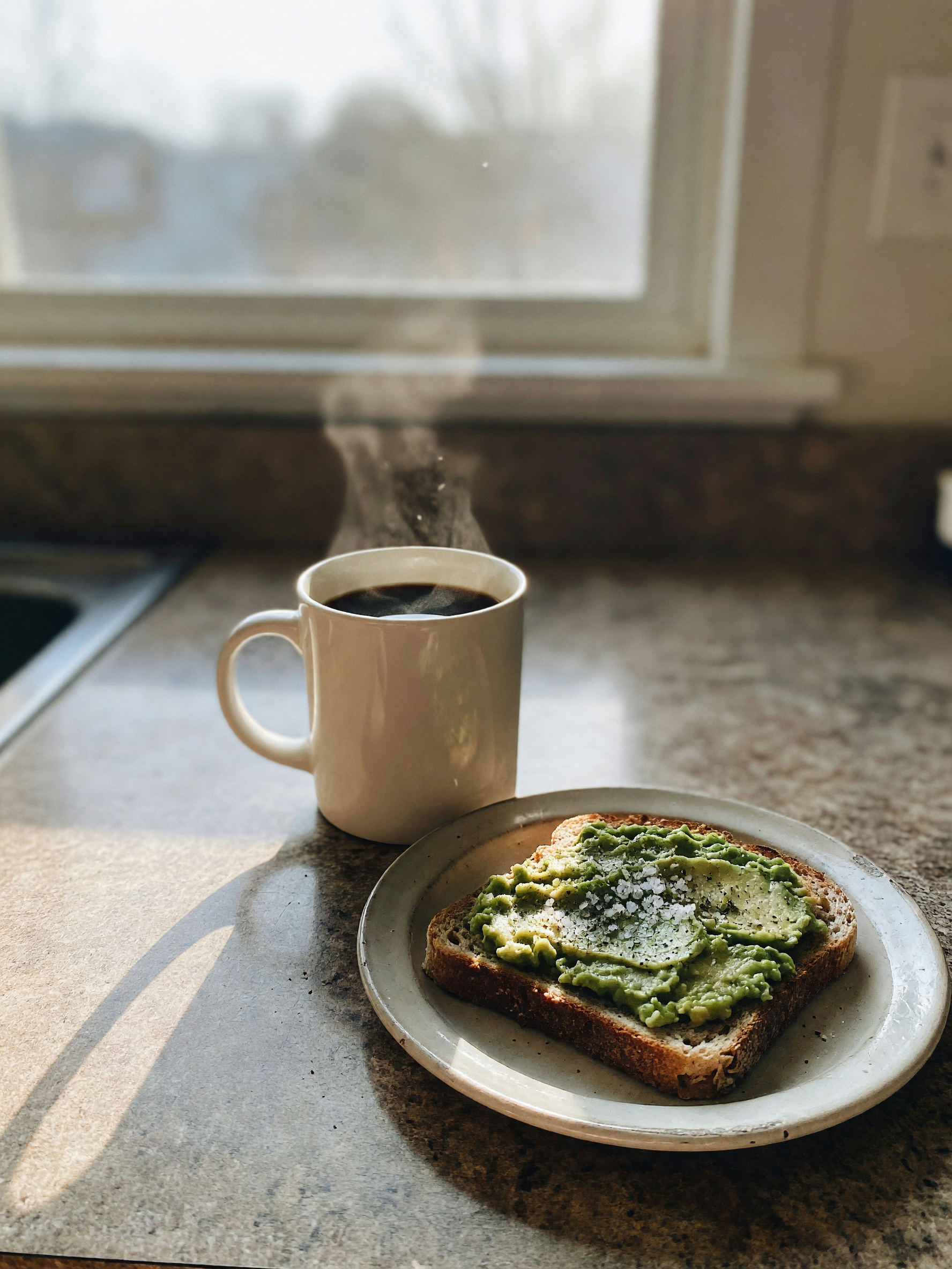 first thing i see every morning before the day starts. coffee on the counter, to