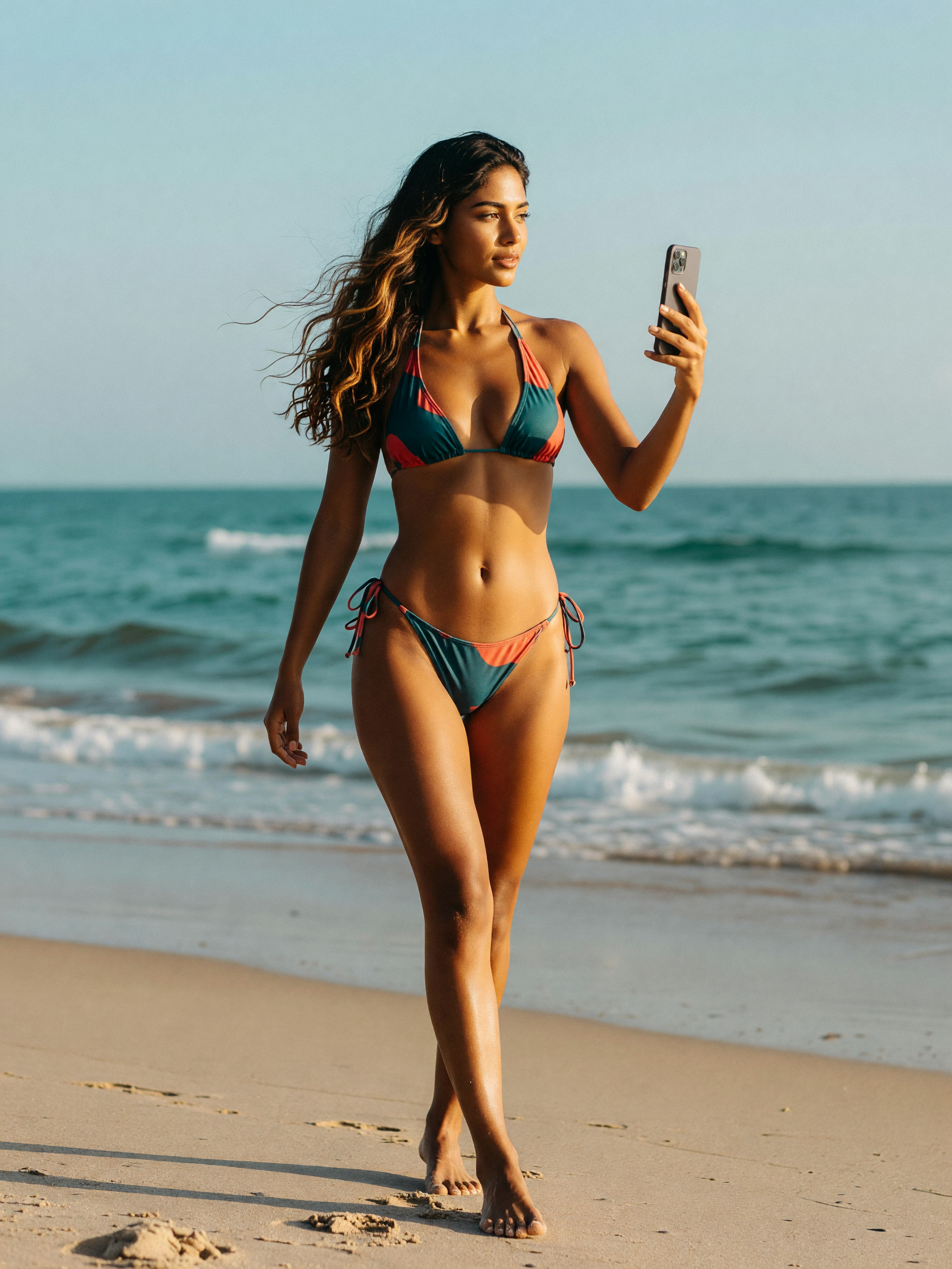 just me, this bikini, and the ocean trying to keep up. sand between my toes and 